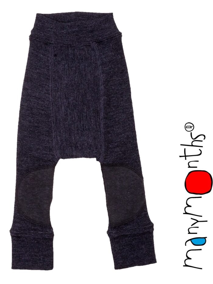 Many Months Longie mit Kniepatch - lange Wollüberhose