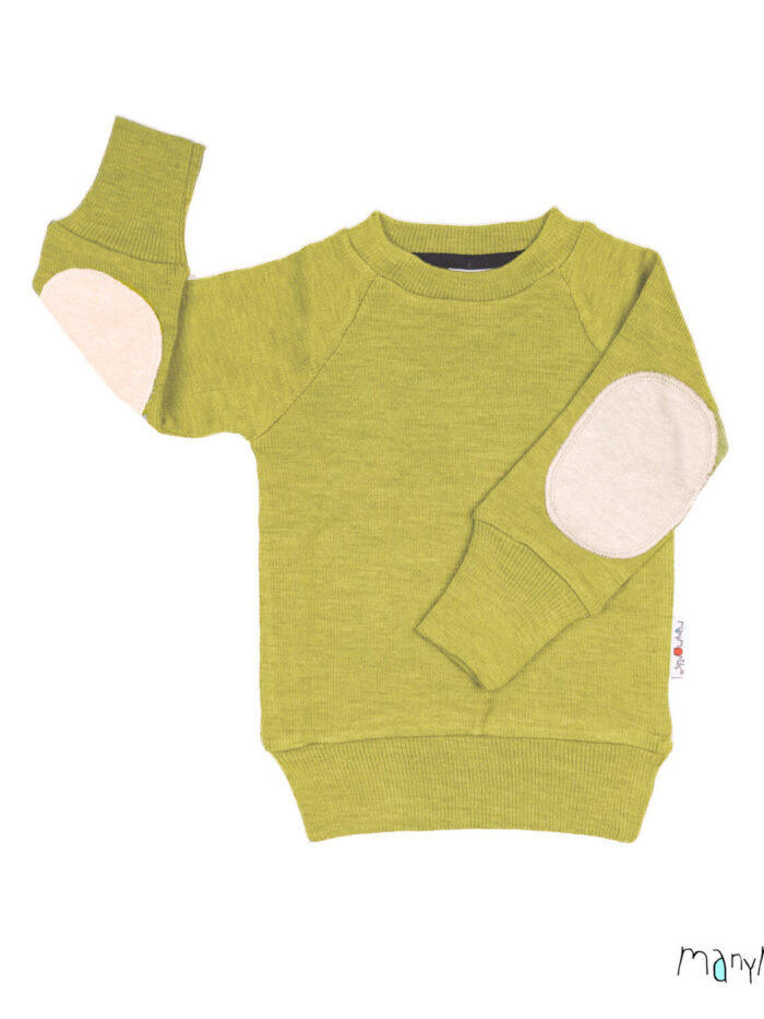 Many Months Pullover mit Ellbogen Patches