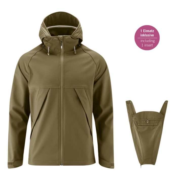 Mamalila Softshell Tragejacke Allrounder für Männer schräge Taschen – Bild 3
