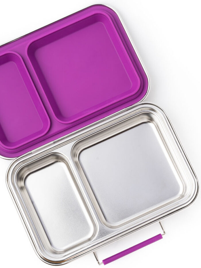 LEKKABOX Duo Edelstahl Brotdose mit 2 Fächern